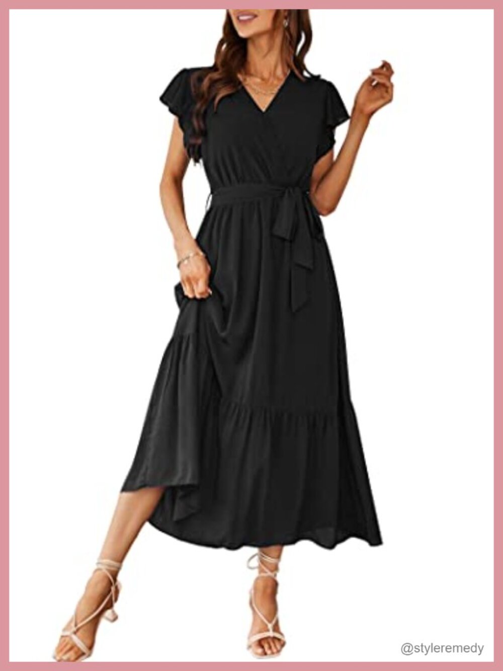 Women's Summer Floral Boho Maxi Dress Short Sleeve Tiered